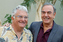 Newman with Neil Diamond in August 2012