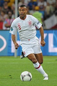 Ashley Cole playing for England at UEFA Euro 2012.