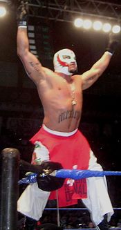 Mysterio during a WWE house show in 2005.