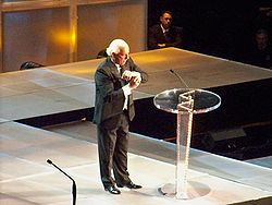 Flair at the 2008 WWE Hall of Fame ceremony.