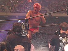 A bloody Flair at WrestleMania X8.