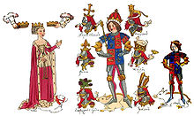 Contemporary illumination (Rous Roll) of Richard III, his queen Anne Neville whom he married at York in 1472, and their son Edward the Prince of Wales