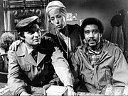 Pryor also performed in the Lilly Tomlin specials. He is seen here with Tomlin and Alan Alda in Tomlin's 1973 special.