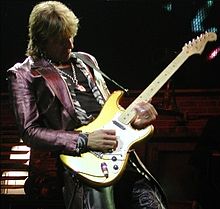 Sambora with a Fender Stratocaster