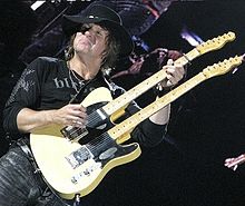 Sambora with a twin-neck Fender Telecaster, 2008