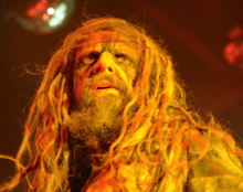 Rob Zombie performing in 2011 for the "Hell on Earth" tour with Slayer.