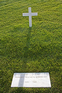 Robert F. Kennedy's grave in Arlington National Cemetery.