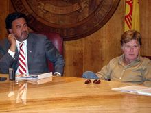 Redford with New Mexico Governor Bill Richardson in 2009