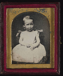 Daguerreotype portrait of Robert Louis Stevenson as a young child