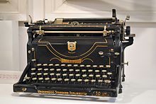 An Underwood typewriter, such as Howard used to write his poetry and fiction.