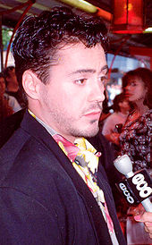 Downey Jr. at the premiere of Air America, 1990