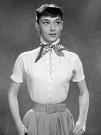 Hepburn in a screen test for Roman Holiday (1953) which was also used as promotional material.