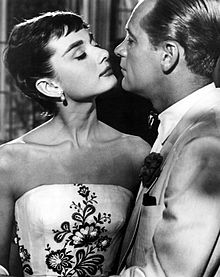 Hepburn with William Holden in the film Sabrina (1954)