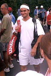 Federer at the 2002 US Open