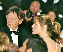 Polanski with wife Emmanuelle Seigner at the 1992 Cannes Film Festival.