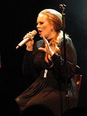 Adele performing in Seattle, Washington, on 12 August 2011