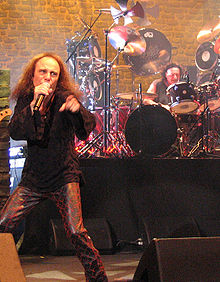Ronnie James Dio performing at the Spodek arena in Katowice, Poland, June 20, 2007, with Heaven and Hell.