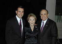 Giuliani with Congressman Vito Fossella and former First Lady Nancy Reagan, 2002