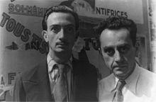 Wild-eyed antics of Dalí (left) and fellow surrealist artist Man Ray in Paris on June 16, 1934.