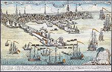 Paul Revere's 1768 engraving of British troops arriving in Boston was reprinted throughout the colonies.