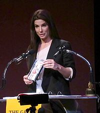 Bullock at the 2010 Golden Raspberry Awards accepting her Razzie for "Worst Actress" for All About Steve