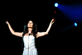 Sarah Brightman performing in "Live Earth Concert" in China (2007).