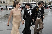 Sean Lennon, his girlfriend Kemp Muhl and Irina Lazareanu in 2009