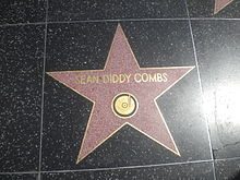 Combs' star on the Hollywood Walk of Fame