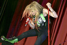 Avril Lavigne sporting clothes from her Abbey Dawn line in 2011.