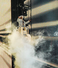 Michaels' entrance at WrestleMania XXV in a match against The Undertaker.