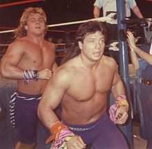 Michaels (left) with Marty Jannetty during their time as The Rockers.