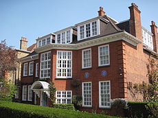 Freud's home at 20 Maresfield Gardens in Hampstead, London. The house is now a museum dedicated to his life and work.[69]