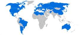 Map of international trips made by Silvio Berlusconi as Prime Minister.