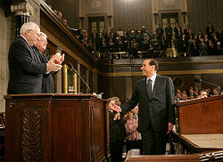 Berlusconi addressing a joint session of the U.S. Congress in 2006.