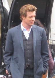 Baker on the set of The Mentalist