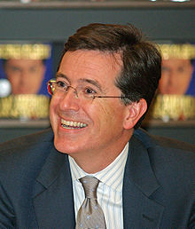 Colbert at the launch of his show's book, I Am America (And So Can You!).