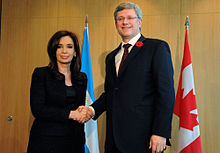 President of Argentina Cristina Kirchner and Harper