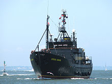 MY Steve Irwin approaching Melbourne in February 2008