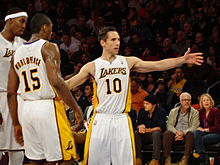 Nash with the Los Angeles Lakers.