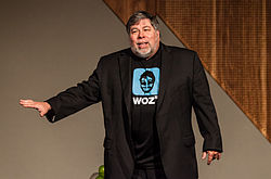 Woz on stage at the Melbourne Convention and Exhibition Centre, Australia, May 16, 2012