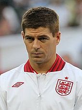 Gerrard playing for England during the Euro 2012