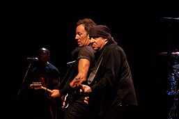 Springsteen and Van Zandt, onstage during the Working on a Dream Tour, August 1, 2009, in Valladolid, Spain. Photo: Manuel Martinez Perez.