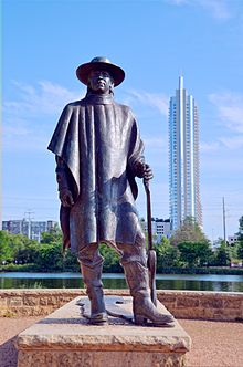 Vaughan's memorial statue Auditorium Shores Austin Texas