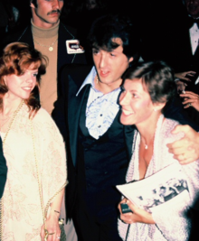 Helen Reddy and Sylvester Stallone at a private party after the premiere of the movie "FIST", 1978.