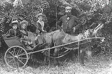 Herzl and his children on a trip in 1900