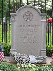 Roosevelt's Grave in Youngs Memorial Cemetery Oyster Bay, New York