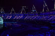 Berners-Lee's tweet, "This is for everyone",[14] at the 2012 Summer Olympic Games in London