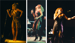 Tina Turner during a concert in 1984