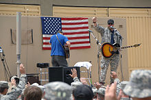 Keith performs for soldiers in Afghanistan, on April 27, 2009.