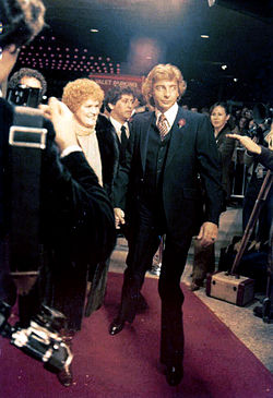 Barry Manilow, accompanied by long-time girlfriend Linda Allen at the premiere of The Rose (starring Bette Midler), November 7, 1979